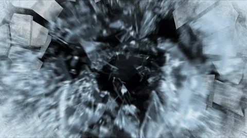 Break iceberg icy cracks, cold winter into black screen freeze chroma key winter Stock Footage 345421270