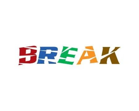 Break letter logo Stock Illustration