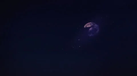 Break up of the moon,destroy Video stock 53835362