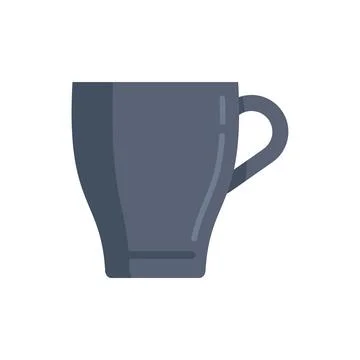Break mug icon flat vector. Tea cup Stock Illustration