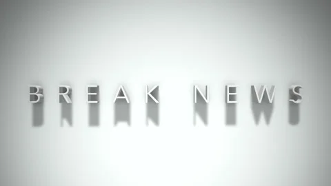 Break news 3D title animation with shadows on a white background 動画素材 296918005