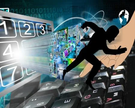 To break out of network イラスト素材