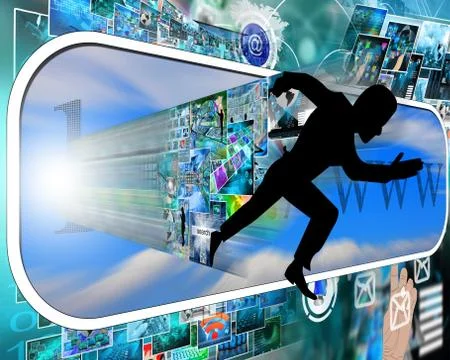 To break out of network 스톡 일러스트