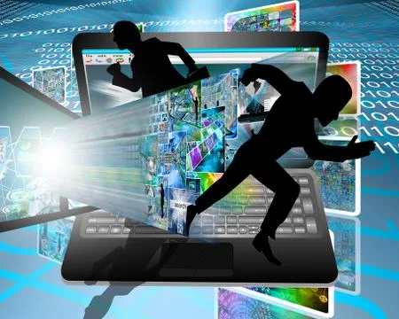 To break out of network イラスト素材