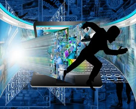 To break out of network Stockillustratie