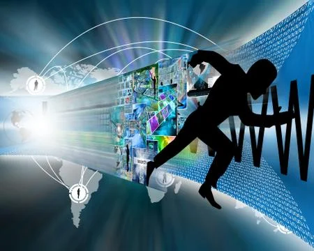 To break out of network Illustrazione stock