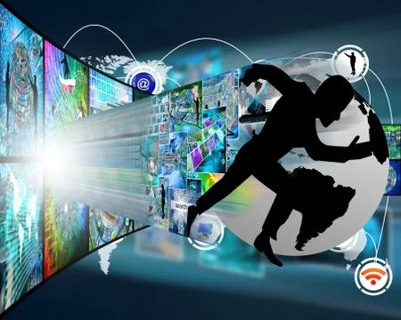 To break out of network Stock Illustration