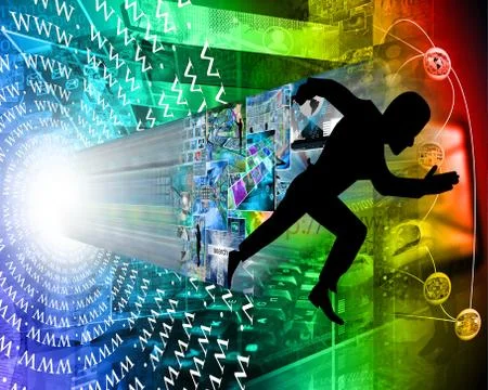 To break out of network Stock Illustration