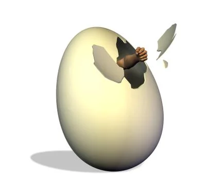 Break Out of Your Shell Stock Illustration