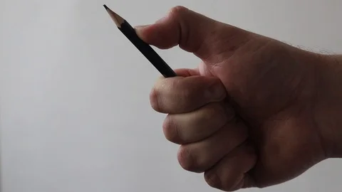 Break a pencil in hand Stock Footage 123669626