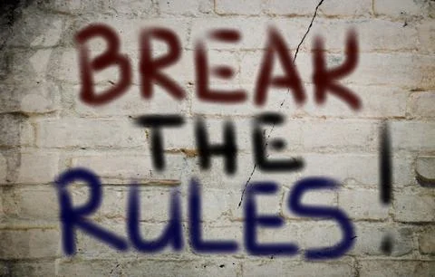 Break the rules concept Stock Illustration