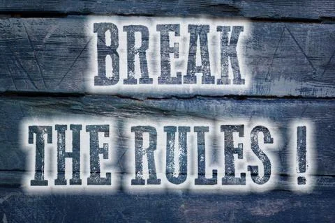 Break the rules concept Stock Illustration