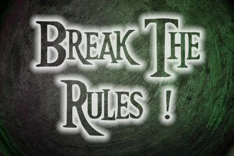 Break the rules concept Stock Illustration
