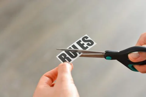 Break the rules concept Stock-Fotos