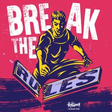 Break the rules illustration Stock Illustration