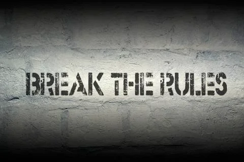 Break the rules Foto stock