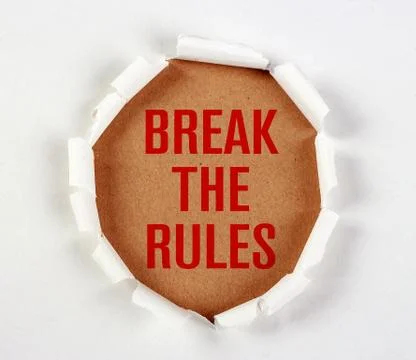 Break The Rules Stock Photos