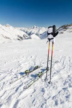 Break at ski slope Stock Photos