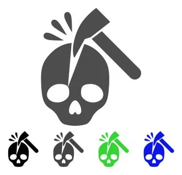 Break Skull Vector Icon Illustrazione stock