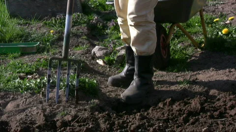 Break up soil Stock Footage 377025