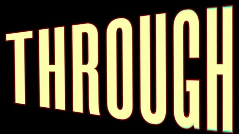 Break through bold typography text on black background dynamic featuring Video stock 342747131