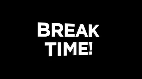 Break time 3d text animation with word rotating effect. streaming and broad.. Stock Footage 313821897