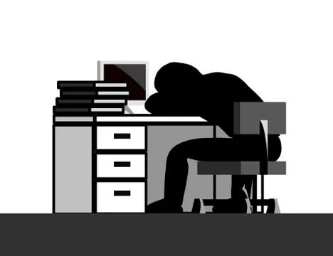 Break time bw Stock Illustration