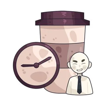 Break time illustration Stock Illustration