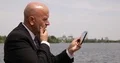 Break Time Outdoor Tensed Mood Business Man Surfing Internet Upset Information 4k or 4k+ Resolution