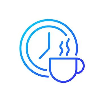 Break time pixel perfect gradient linear vector icon 스톡 일러스트