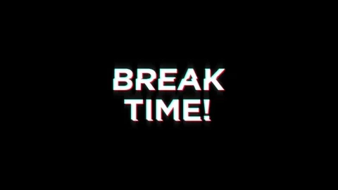 Break time retro glitch pixel text effects animation digital background Stock Footage 313284771