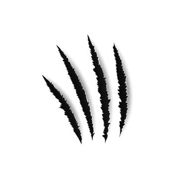 Break traces of lion or bear, scratches claw marks Stock Illustration