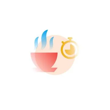 Break. Vector icon in gradient style. Editable illustration Illustrazione stock