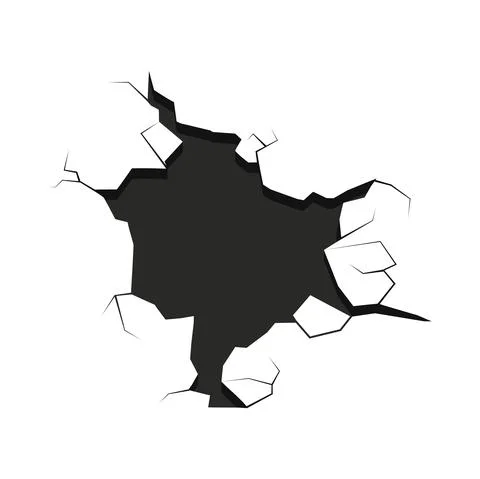 Break wall damaged Stock Illustration