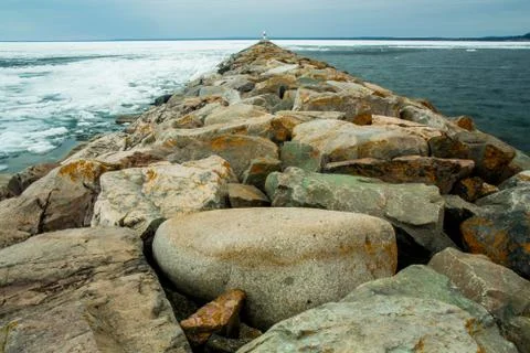 Break wall in mid spring Stock Photos