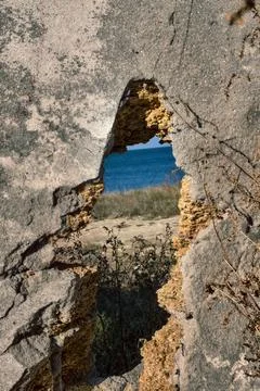 A break in the wall Stock Photos