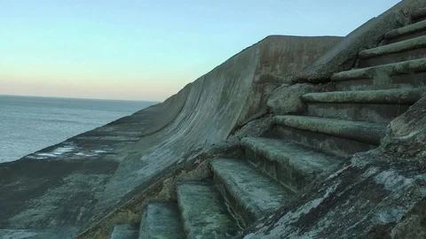 Break water steps Stock Footage 104312476