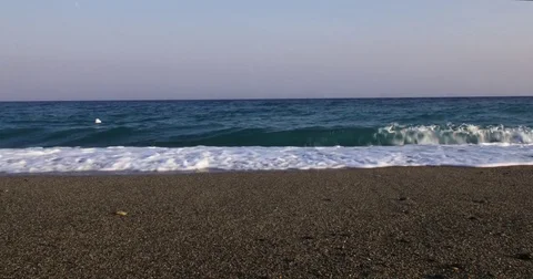 Break wave of rough sea - time lapse 4K DCI Stock Footage 79663288