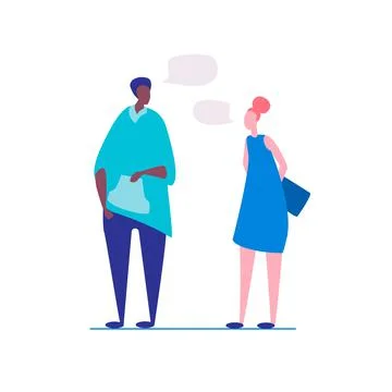 A break in work, a in college. Conversation of students, freelancers. A Afro Stock Illustration