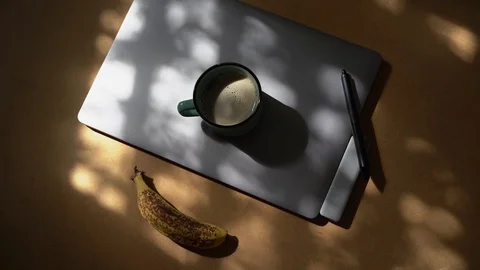 Break work at home Stock Footage 129437971