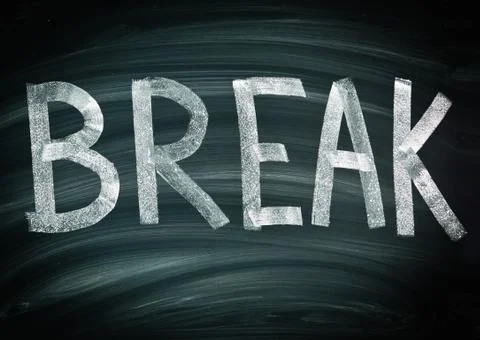 Break written boldly in chalk Stock Illustration