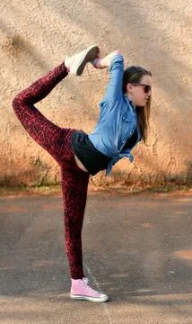 Breakdance girl Stock Photos
