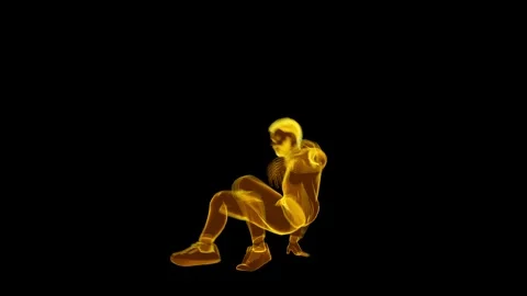 Breakdance Hologram 01 Stock Footage 249171980