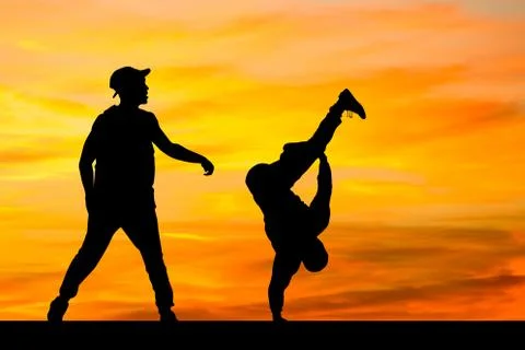 Breakdance performers Illustrazione stock