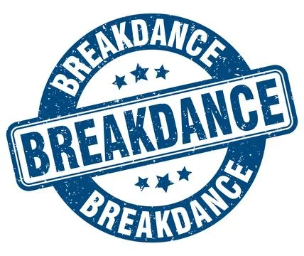 Breakdance stamp. breakdance label. round grunge sign Stock Illustration