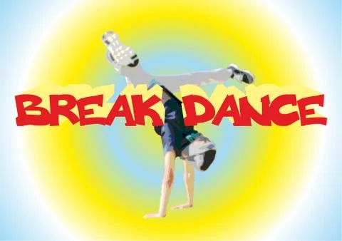 Breakdance title Stock Illustration