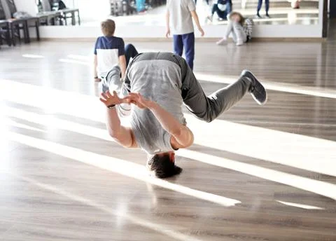 Breakdance training Stock Photos