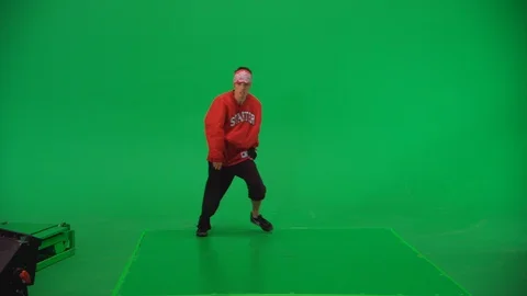 Breakdancer Bboy dancing downrock uprock urban hip hop street dance Stock Footage 104268791