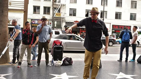 Breakdancer Breakdancing Hollywood Dancer Hip Hop Los Angeles LA California Stock Footage 36813203