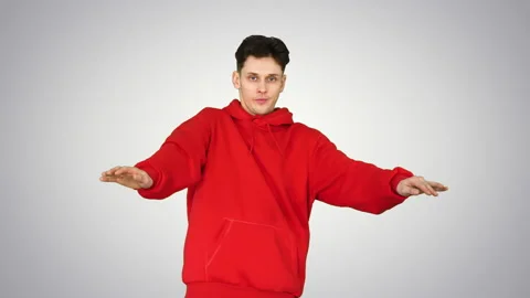 Breakdancer Freestyle Electric Boogie Dance on gradient background. Stock Footage 130710800